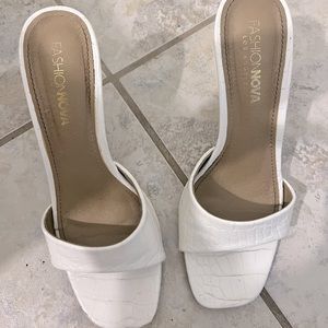 Fashion Nova White heels
